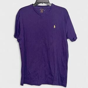 Polo Ralph Lauren MENS  Purple Casual V-Neck Shirt - Size M